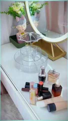 # Storage box # Girls must have transparent cosmetics storage box, the small umbrella shape is very cute # easy to take # dresser storage artifact # practical good things