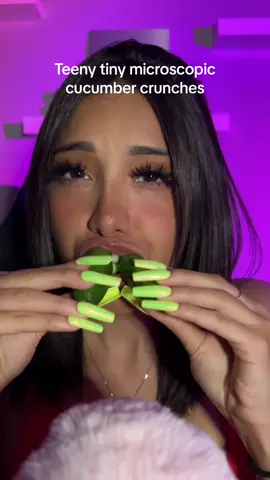 I LOVE TINY CUCS 😍 #asmr #fyp #tiny #crunchy #cucumbers 