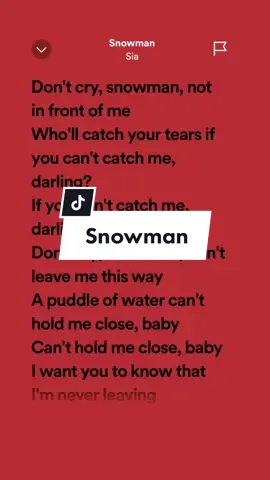 Snowman! #sia #snowman #4u #snowmansia #music #spotify #leohernandezlyrics_ #fypage #foryou #foryou #viral #chill #trending #trend #songlyrics #trendingsongs #musiclyrics #fypシ #fyp #aesthetic #oldsong 