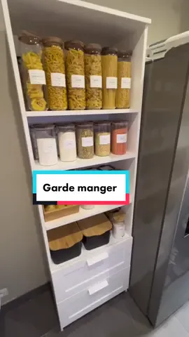Organisation de mon cellier avec ce meuble ikea qui me sert de garde manger ☺️💕 #gardemanger #pantryorganization #cellier #organisationgardemanger #organisationmaison#asmrsounds #asmr 