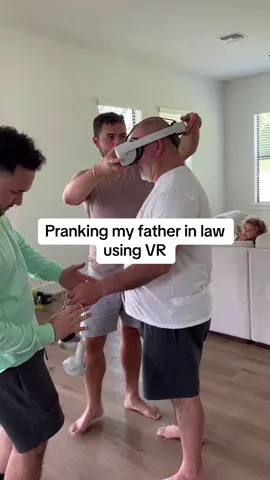He couldn't handle it😂 #fyp #thecarlins #prank #vr #fatherinlaw #family #reaction #funny #viral #trending #4u 