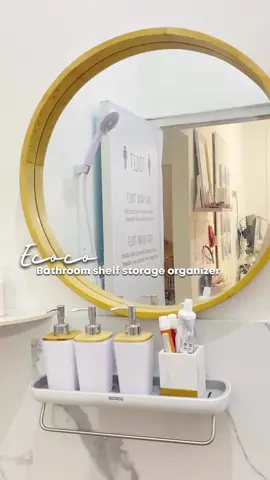 Bathroom shelf storage organizer #ecoco #ecocoindonesia #bathroom #storage #estetik #aesthetic #organizer 
