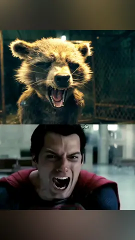 Superman And Rocket Recoon Scream are Same 😅 #foryou #foryoupage #fy #fyp #fypシ゚viral #fypシ #superman #rocketrecoon #mcu #dcu