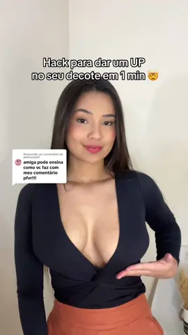 Respondendo a @jalesneya02 mais um tutorial para ninguém ficar na duvida na hora de aplicar Fita UP 🤎✨ #fashionhacks #hacksfemeninos 