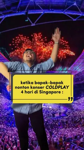 Dahlah Pak... Mending nonton lewat Yutub aja. Daripada pulang pulang sakit pinggang xixixi #fypシ #viral #fyp #frjames #frjamesoutfit #bapakbapak #bapak2 #konser #coldplay #nonton