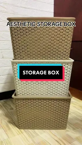 Quality and affordable Plastic Rattan Storage Box, pwedeng-pwede sa mga maraming gamit sa bahay! Kaya checkout na mga mommies ❤️  #homebuddies #aesthetic #storagebox 