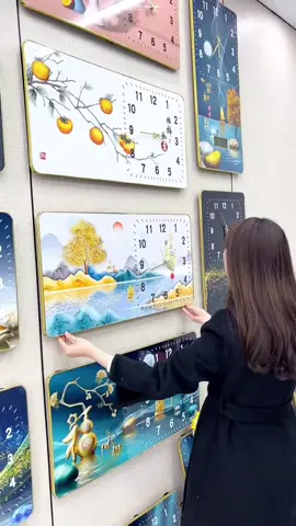 Tranh đồng hồ treo tường cây kim tiền #tranhdonghotreotuong 