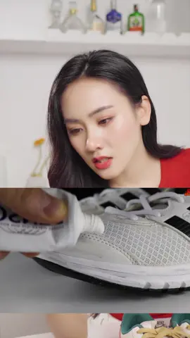 Cách làm giày trắng sáng bằng kem đánh răng. #trucmay#Vlog#Lifestyle #funny#troll