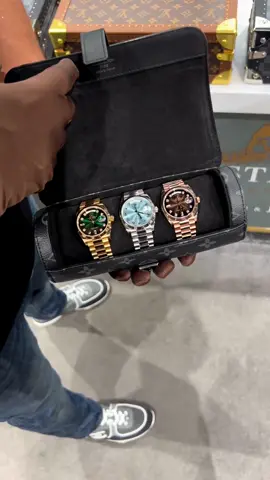 Which one is your favourite 😍? #Rolexclubwatch #Rolex #Swiss #Watches #Unboxing #LouisVuitton #DayDate #Masterpieces 