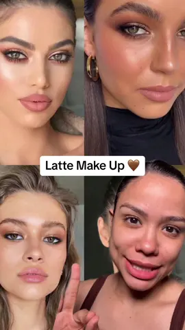 Tendência: Latte Make Up! 🤎 #lattemakeup #maquiagemmarrom #maquiagemfacildefazer #makeup #tutorialmakeup 