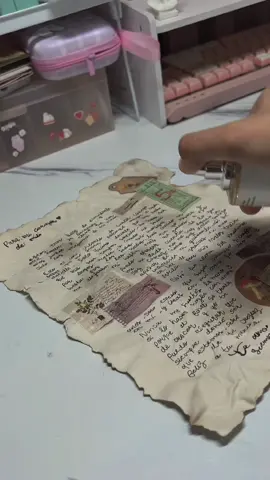 Tutorial de carta aesthetic🥰🥺 #fyp #cartavintage #aesthetic #manualidad #sobresbonitos 