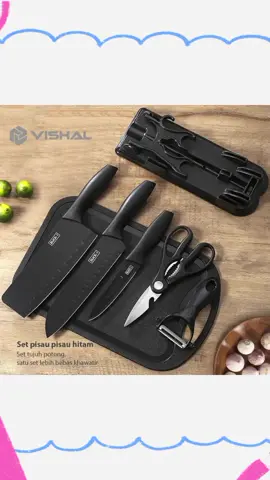 VISHAL PISAU SET 7 IN 1 KITCHEN KNIFE SET/Pisau Dapur Set Talenan Premium Poenscae Pisau Keramik.. #arkhamusawarehouse #fyp #homeliving #fypシ #warehouse #fypシ゚viral #pisauset #fypシ゚viral🖤tiktok #pisaudapur #fypage #pisausetviral #fypp 