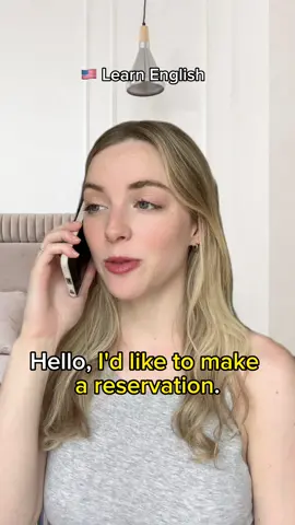 Useful phrases when calling to make a reservation at a restaurant 🤓 ▫️I’d like to make a reservation. ▫️For what day? ▫️For how many people? ▫️At what time? ▫️We only have a table available at…/We don’t have any tables available. ▫️Can I take your name/phone number? #learnenglishonline #improveyourenglish #englishteacher #learnenglish #englishclass #LearnOnTikTok #englishlanguage 