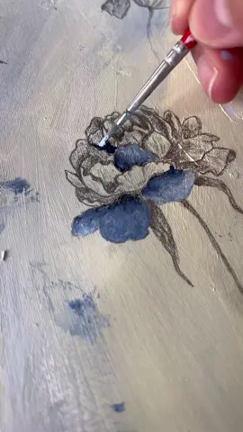 My favourite flower 🌸💙#creativeartist #foryoursoul❤️ #beautifulart #peonies #floralart #taylorswift #icanseeyounow #flowers🌼🍁🌸 #creativeartideas #texturepainting #relaxingart 