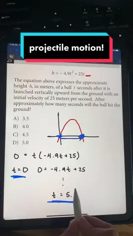 physics and algebra and solving oh my #mathiscool #physics #projectilemotion #intercept #satmath #actmath #algebra 