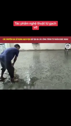 Dùng gach vỡ lát nền nhà sáng tạo #trending #xuhuong #sángtạo #reviewphim 