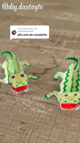 Trả lời @charlottearmas0 🐊🐊🐊  Cocodrilo paper  #cocodrilos #🐊 #papercocodrilo #DIY #tutorial #papercraft #handmade #paperanimal #diypet 