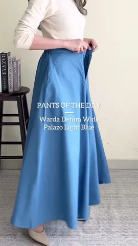 Light Blue Warda Denim Wide Palazo #outfit #fypシ #foryourpage #fyppppppppppppppppppppppp #rosiefashion 