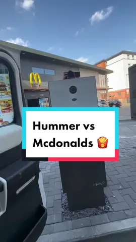 Trying to see if a hummer will squeeze through a Mcdonalds drive thru with @@Effdoesstuff  #cars #hummer #mcdonaldsdrivethru #carsoftiktok 