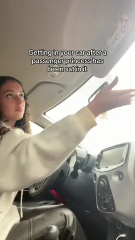 Staring in the mirror the whole car ride