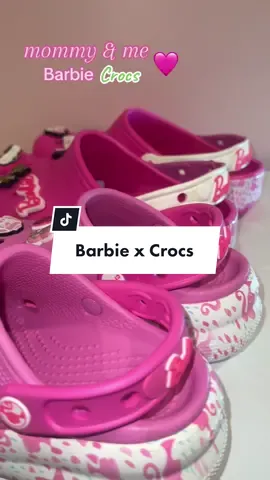 I am living for all the Barbie collabs & love these for my daughter and I! 🩷🎀💕👛#pink #barbie #BarbieMovie #barbiecollab #barbiepink #barbiecrocs #crocs #fyp #barbiegirl @barbie @Crocs 