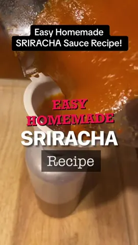 Easy Homemade Sriracha Sauce Recipe!#sriracha #hotsauce #sauce #condiments #fyp #fypシ #squidgame #inspired #toronto 