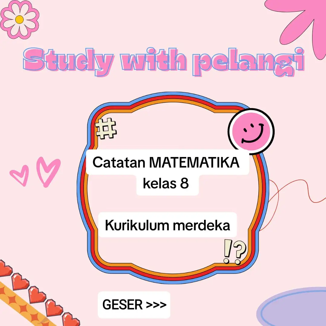 hi all¡! [@_mftulipp] berikut adalah kumpulan catatan MATEMATIKA kelas 8📕✍🏻maaf kalau ada yang kurang ya all 💗 semoga suka dan bermanfaat, tetap semangat 🤍🤠 [sumber: 𝗖𝗹𝗲𝗮𝗿𝗻𝗼𝘁𝗲 1. Phytagoras: @nfrz4 2. SPLDV: @(n a s h)  Jangan lupa like yaa☃️ #kurikulummerdeka #matematika #kelas8 #kelas8smp #studywithpelangi #studypelangi #studywithme #belajarbareng #ngambisyuk #catatan #clearnotebooks #phytagoras #spldv #fyp #foryou 