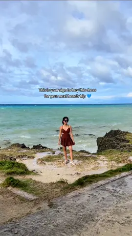 Ang ganda, pati viewww 🤎🤎 Dress link  https://s.lazada.com.ph/s.SEU8h?cc  #browndress  #beachoutfit #fyp #backlessdress #OOTD #bantayanisland 