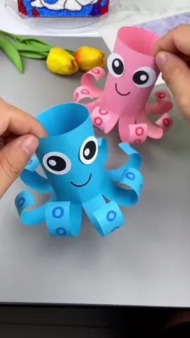 Cùng bé làm bé bạch tuộc từ giấy màu #thucong #handmade #choicungcon #quatructuyenyuki  @Quà Tặng Cho Bé MK 