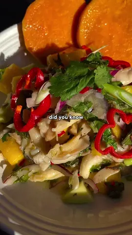 CEVICHE with OYSTER MUSHROOMS 🇵🇪 which country's national dish shall i veganise next? #ceviche #cevicheperuano #oystermushrooms #peruvianfood #southamericanfood #veganceviche #veganrecipes 