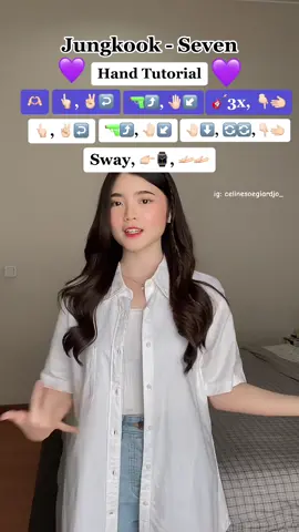 night after night i’ll be lovin you right ~ seven days a week 🤪💜  #SevenDaysAWeek #Challenge #HandTutorial #DanceTutorial #Jungkook #Jungkook_Seven 
