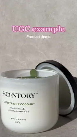 UGC example product demo with trending sound ✨🧘‍♀️ This stunning candle smells so good it transports you to a tropical island 🏝️🍹 #ugcexample #candleugc #contentcreator #ugcaustralia #aestheticvibes #ugcunboxing #socialmedia #ugcportfolio 