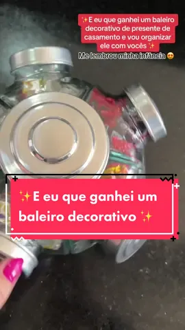 E eu que ganhei um baleiro decorativo que me lembrou minha infancia #baleiro #baleiroantigo #decoracaodecasa #baleirodevidro #foryou #fy #baleirodevidroantigo #baleirogiratorio 