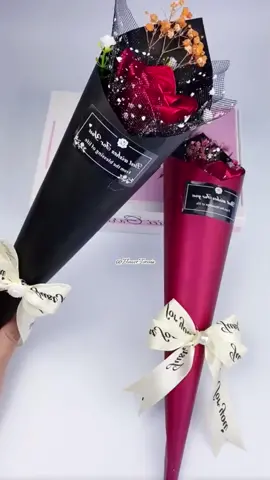Tutorial kemasan pita mawar kerucut super sederhana #wrapping #wrappinggifts #ribbon #ribbonflorist #bouquettutorial 