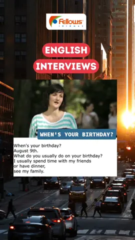 When's your birthday? What do you usually do on your birthday? #diálogoeminglês #fellowsidiomas #inglêsfácil #inglesbasico #englishconversation 
