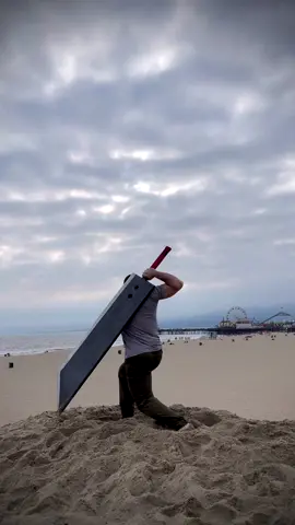 Training to beat Sephiroth. Day 6: What a great day at the beach! Got to show @martinslicis the Buster Sword and did a swing session at the top of a sand hill. Has working out ever looked so cool?  You can get your own Buster Sword on ashmanathletics.com © * the link is in @ashmanathletics bio too! Happy training! - #FitTok #Fitness #gymmemes #gym #dragonslayer #monsterhunter #fyp #berserk #martialarts #sword #giantsword #workoutmotivation #bustersword #gutssword #animetraining #cosplay #cosplaygirl #strengthtraining #functionaltraining #functionalfitness #strength #levelup #legendofzelda #finalfantasy #cloudstrife #sephiroth #rogue #animeedits #dbz #dbzmemes