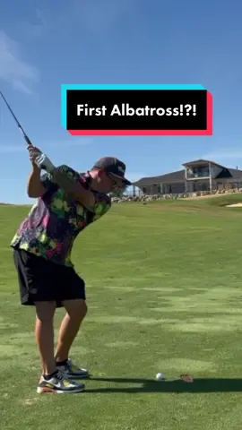 First Albatross!?!?! I keep telling you guys in not a bad golfer, im an inconsistent golfer. I hit plenty of good shots. Just never back to back 😂. Played a scramble eith @Braeden and it really makes gomf easy when ykur lart er drives the ball 330+ off the tee box on a short par 5 😂. Ill take a tap in eagle any day! #golf #golftiktok #golflessons #golfcoach #golflife #golftravel 