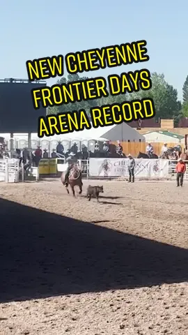 Records were made to be broken, right? Tyler Milligan made a STATEMENT at the Cheyenne Frontier Days when he broke the tie-down roping arena record in 9.3 seconds. Results to follow in bio. ProRodeo summer run coverage brought to you by Rattler Rope. #ProRodeo #TieDownRoping #CalfRoping #TylerMilligan #Cowboy #RodeoTok 