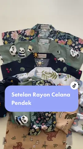 Setelan Rayon Celana Pendek😍 #seteananak #bajuanak #bajurayonanak 