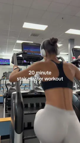 bomb stair master workout that only takes 20 minutes! those 30 second sprints are brutal 