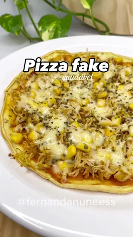 Pizza fake saudável ✨🍕  #lanche #receita #frango #dieta #saudavel #fit #comida #cozinha 