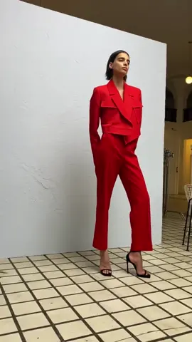 Seeing red in strong, decisive silhouettes with distinct details. Tap the link in bio to shop. #ALC #fall2023 #fashion #style #fallfashion #chic #suiting