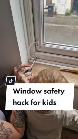 Toddler proofing windows for £8 and installed in less than 4minutes - yes I timed myself. #toddlersafety #toddlersafetytips #toddlerlife #momlife #momhack #toddlerhack 