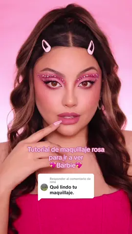 Respuesta a @nina   creo que me haré este look para la premiere de #barbie 🤩💖 #makeuptutorial #barbiemakeup #maquillajerosa #sombrasrosas #maquillajedebarbie #barbiethemovie #makeupideas #labialrosa #makeupchallenge 