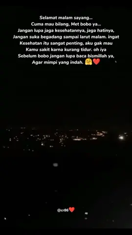 selamat malam sayangku Umy met rehat semoga mimpi indah😘❤️🌹