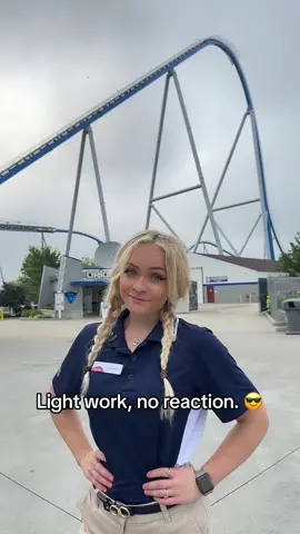 Light work, no reaction... 🎃🎢 #fyp #KingsIsland #rollercoaster #coaster #amusementpark #thrill #ride #ohio #funny #meme #lightworknoreaction