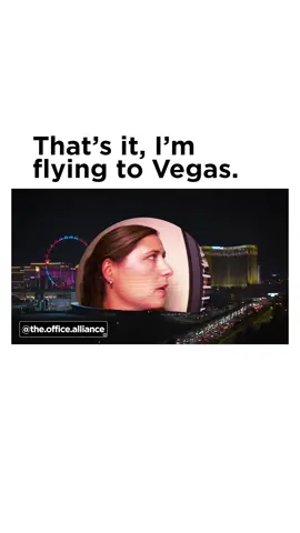 Finally proper use of the sphere. Next flight available. Let’s go. 🛫🤣 Do you want to form @the.office.alliance with me? • • #theoffice #dundermifflin #theofficealliance  #theofficememes #sphere #lasvegas #msgsphere 