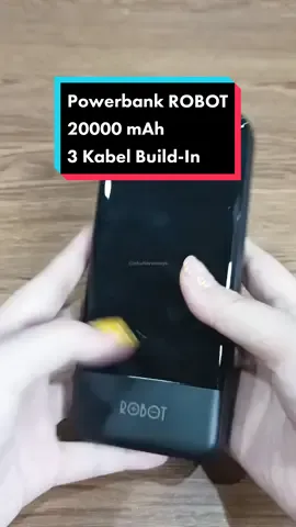 Powerbank ROBOT RP-201L ini kapasitas baterainya 20000mAh & sudah dilengkapi 3 kabel build-in yaitu kabel yang sudah menyatu dengan powerbanknya. Praktis gak perlu bawa kabel charger lagi😍 #powerbankrobot #powerbankrobotrp201l #powerbankrobot20000mah #powerbank3kabel #powerbank20000mah #akutiaramays #tiaramays #nyobainproduktiktok 