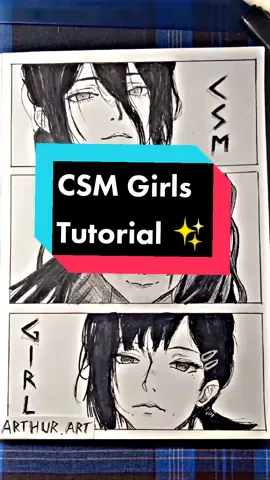 Gpp lah sepi, yang penting kalian dapat tutorial 🤧👍 #drawing #art #sketch  #csmgirls #chainsawmangirls #kobeni  #tutorialgambarsimple #tutorialgambaranime 