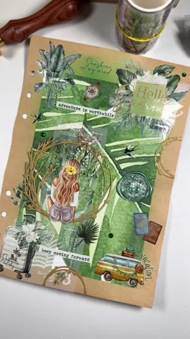 Happy Thursday! Some summer vibe today 👒 #asmr #scrapbooking #green #journaling #Summer 